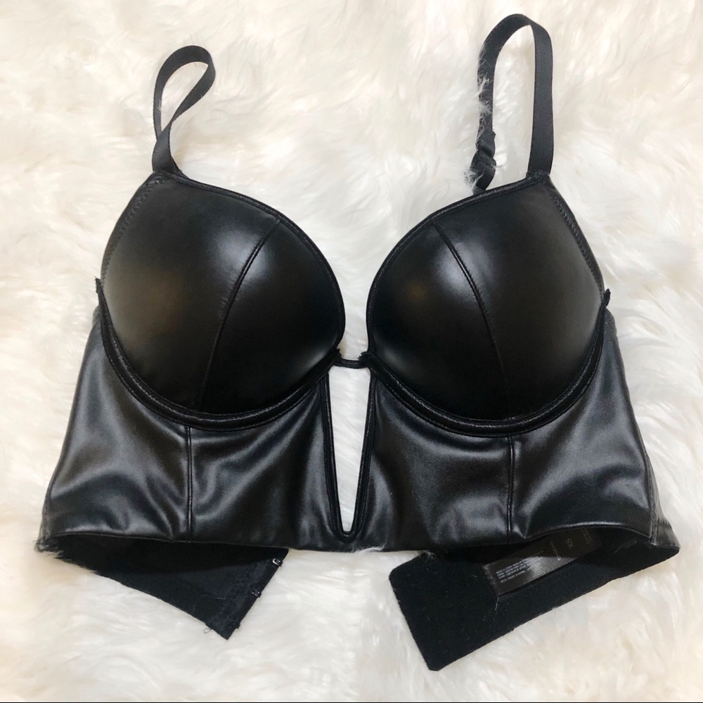 BUNDLE & SAVE✨📦BEBE Black Faux Leather Bra Top